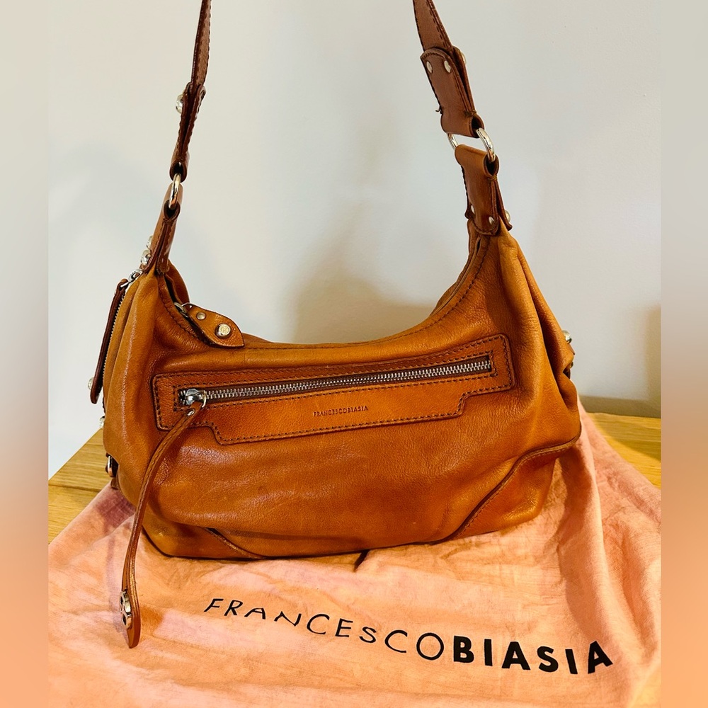 Francesco Biasia tan hobo leather bag 🇮🇹